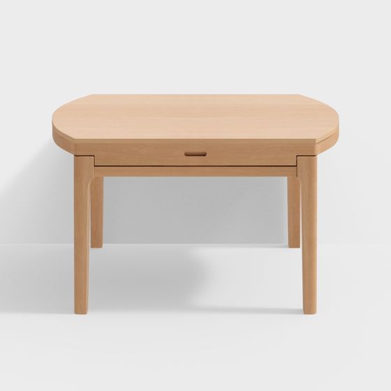 Stylish Wooden Side Table 3D model