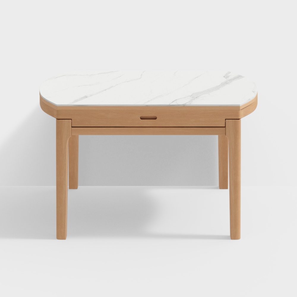 Arbor Language   Rock slab Beech jump table   Log style solid wood dining table