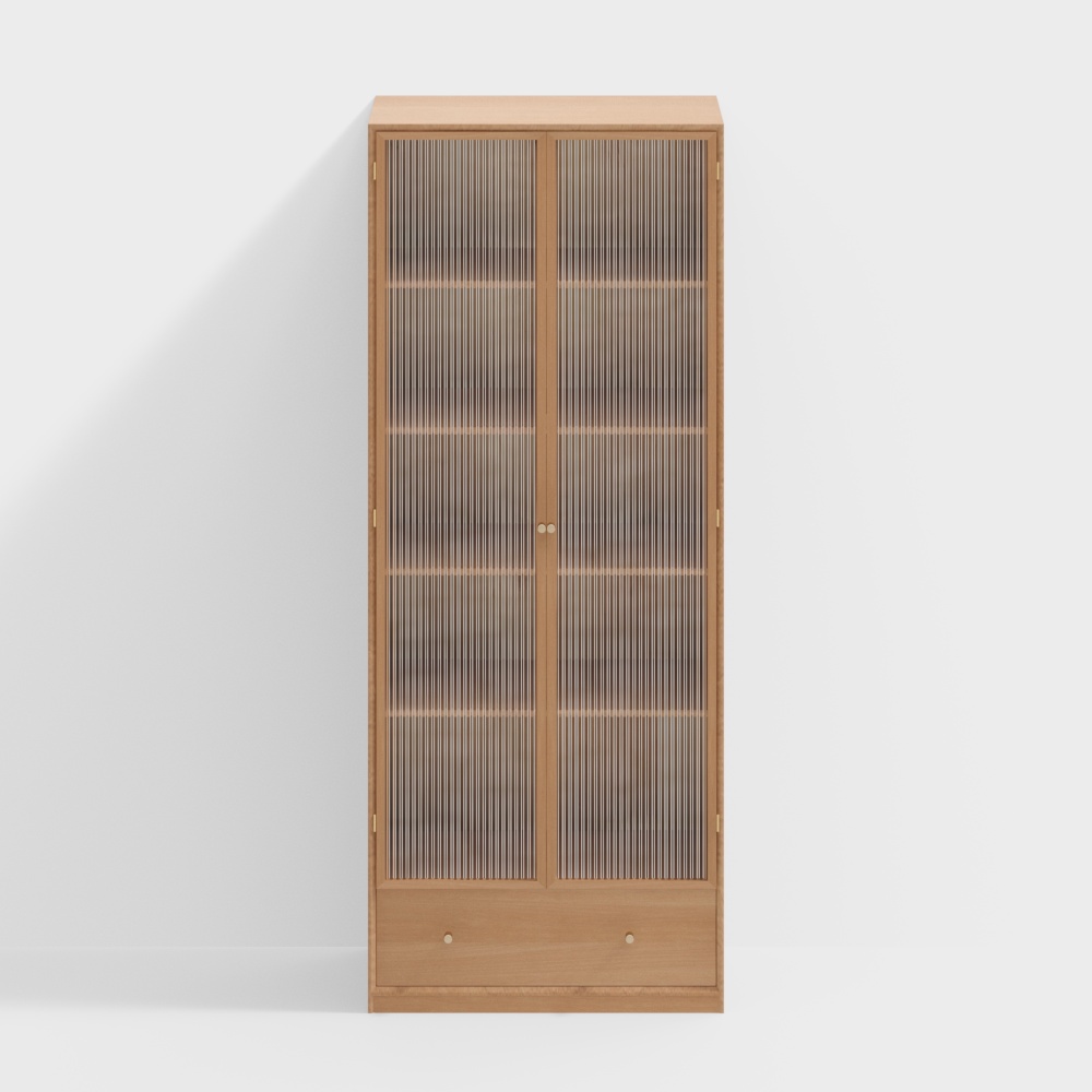 Qiaomuloyu   Autumn Leaf cabinet   Nordic solid wood bookcase