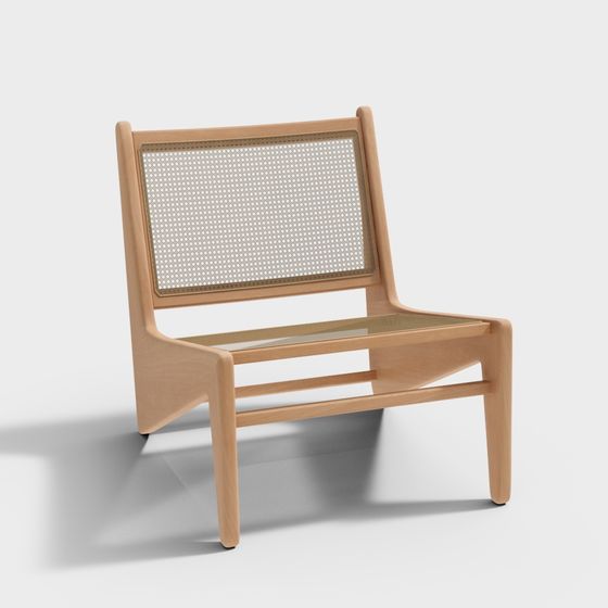 Cozy Cane Chair 3D model