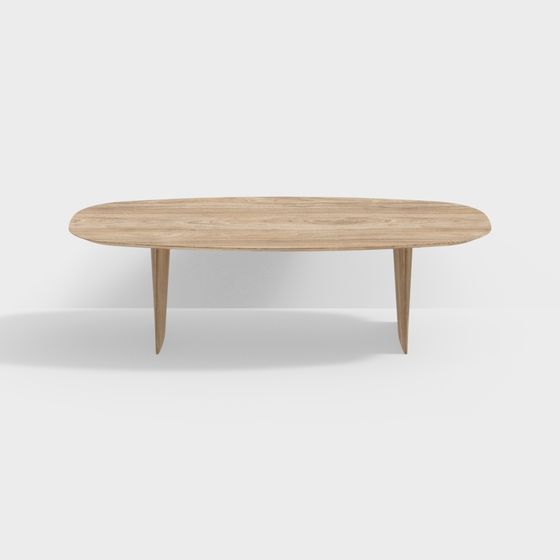 Elegant Oval Coffee Table 3D model