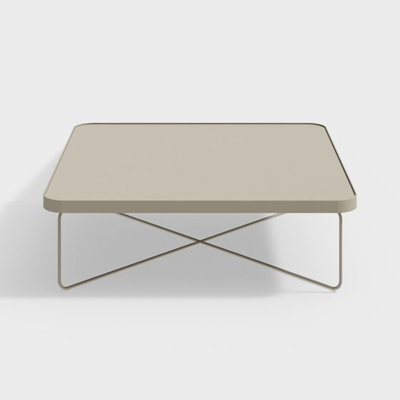 Cross-Leg Coffee Table 3D model for Modern Interiors