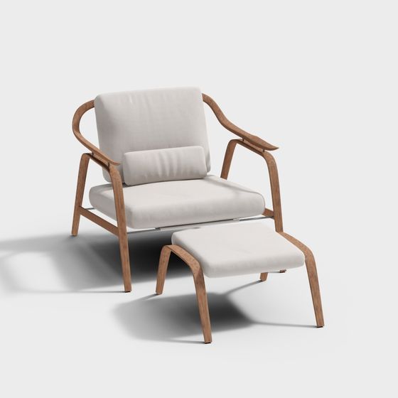 Cozy Lounge Chair Set 3D model