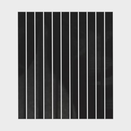 Futuristic Low-Polygon 3D Model with Black Stripes