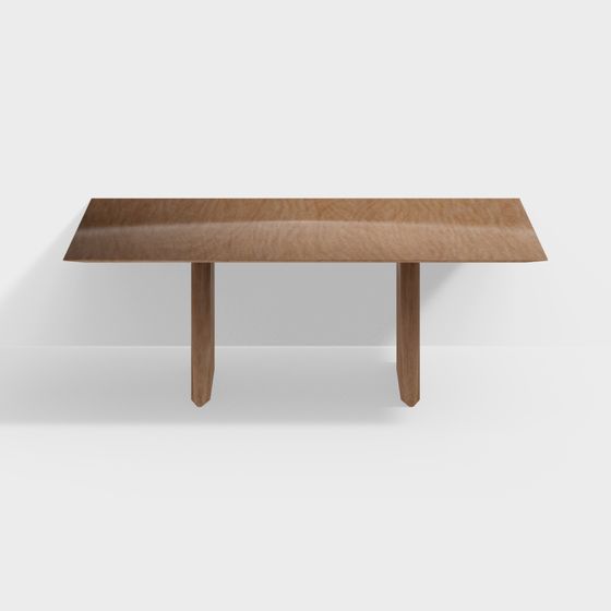 Stylish Wooden Dining Table 3D model
