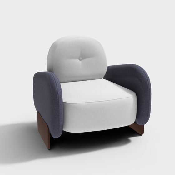 Stylish 3D Sofa Chair Model for Contemporary Spaces