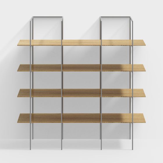 Stylish Modern Bookshelf 3D model
