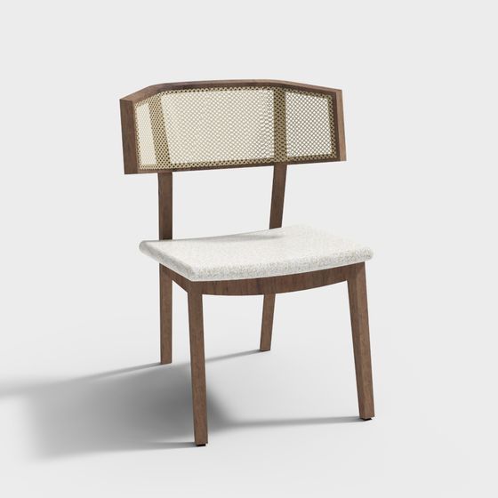 Elegant Low-Poly Chair 3D model for Modern Interiors