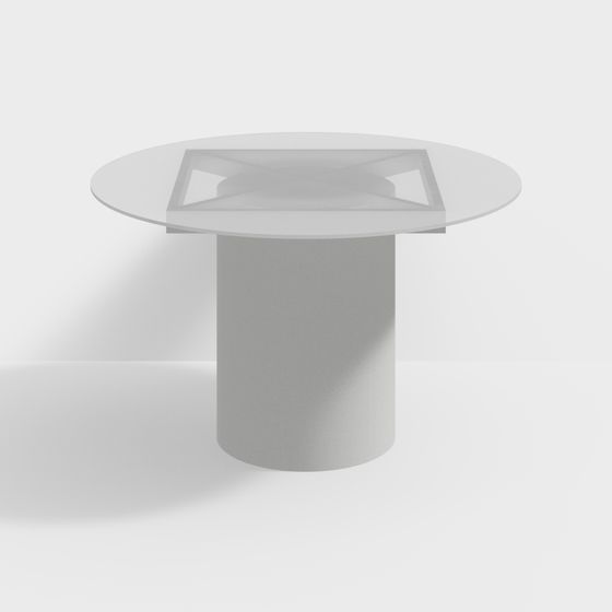 Minimalist Round Table 3D model