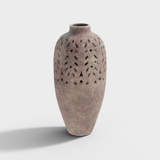 Lace Art Vase Low-Poly 3D model