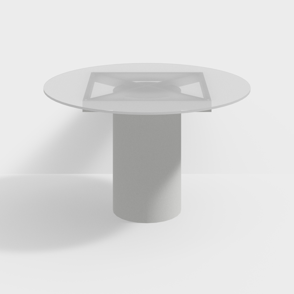 Futuristic Floating Round Table 3D model