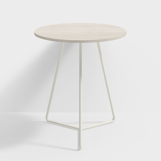 Elegant Low-Poly Round Table 3D model for Homes