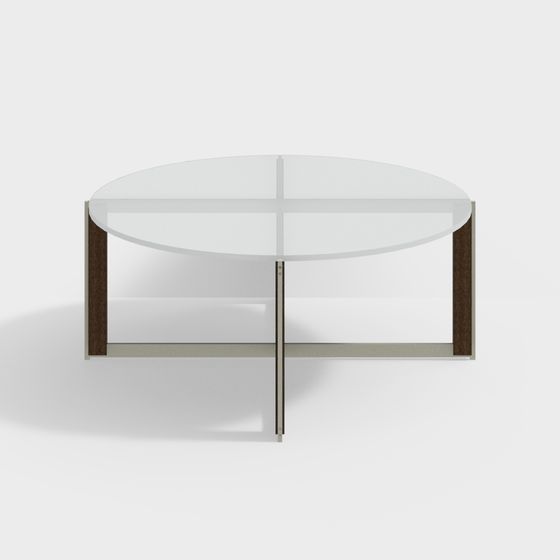 Elegant Low-Polygon Round Table 3D Model