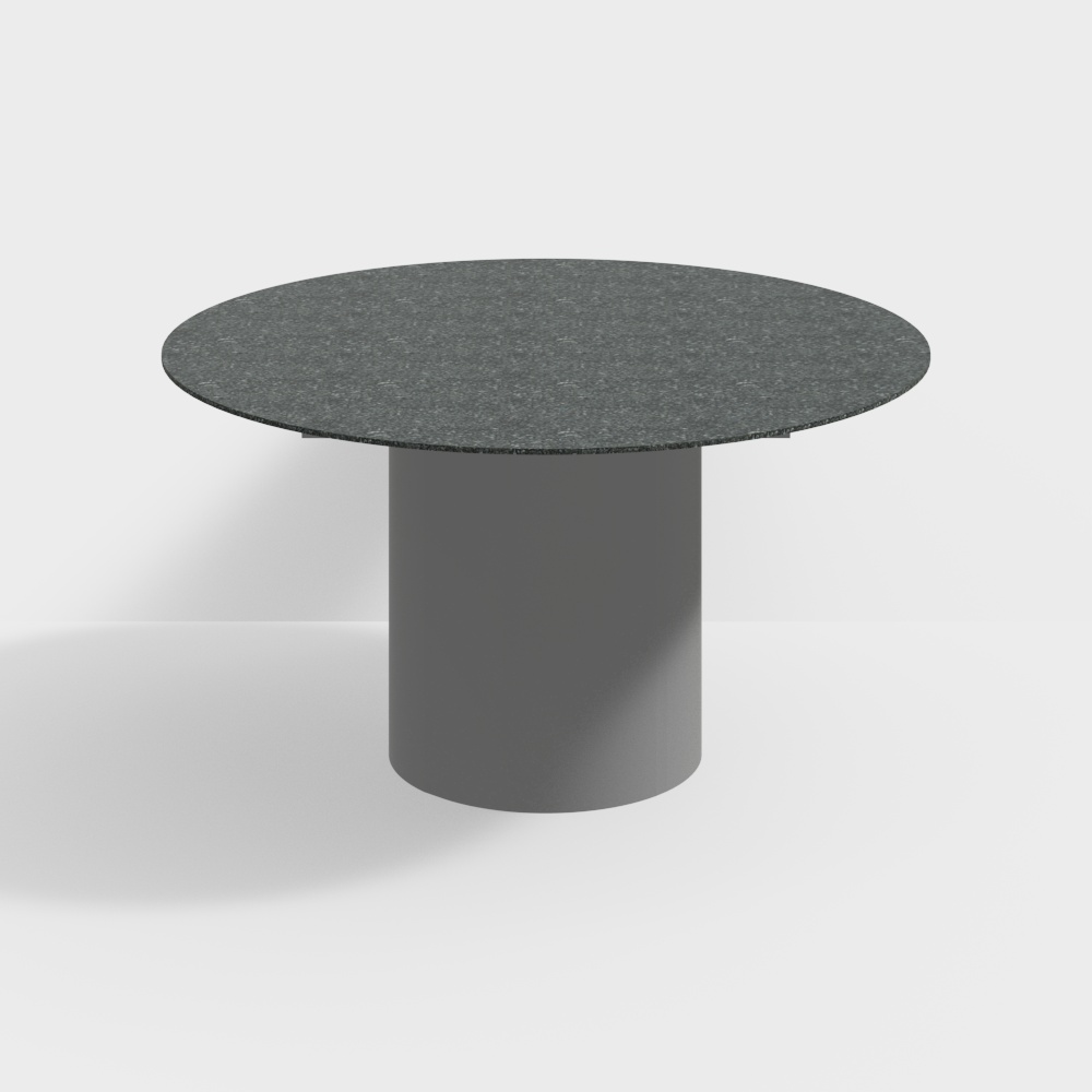 Elegant Cylindrical Dining Table 3D model