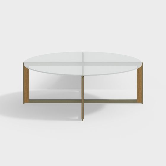 Stylish Low-Polygon Round Table 3D model