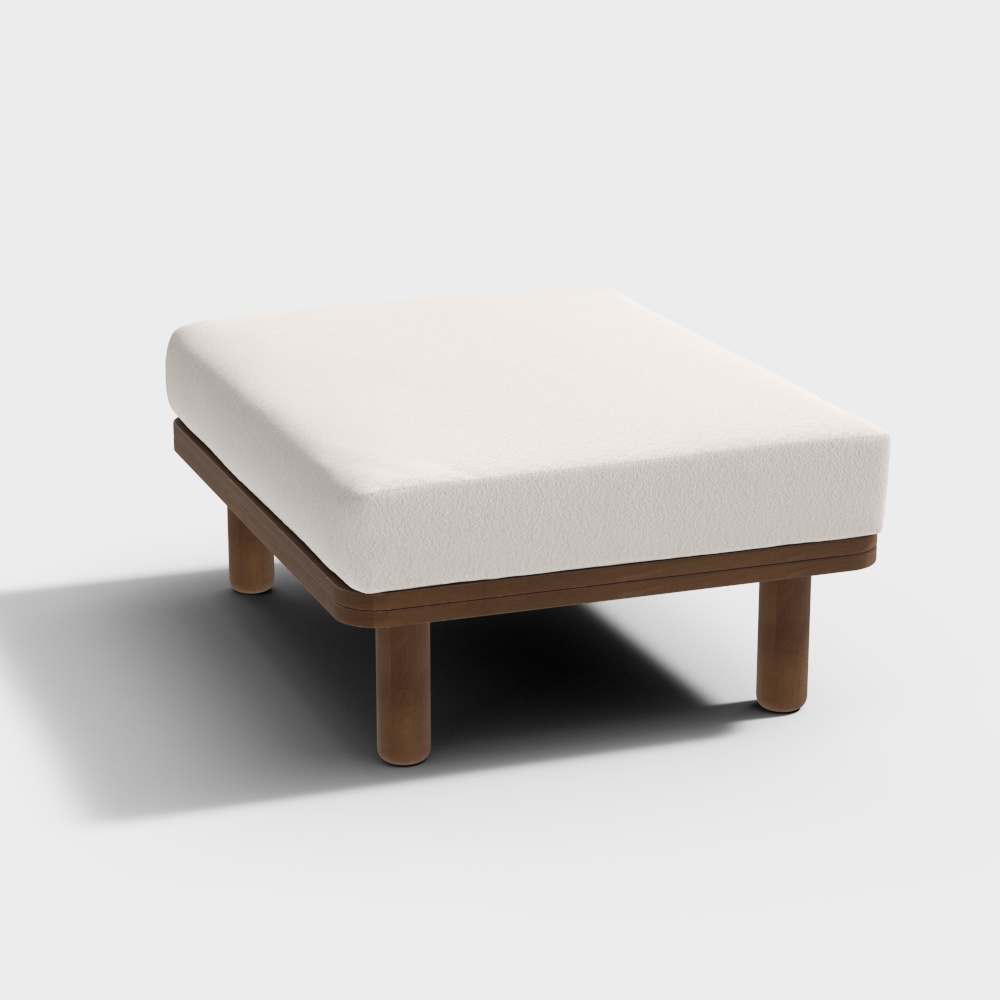 Meilong Weihua - shallow embankment sofa foot - Japanese solid wood fabric sofa