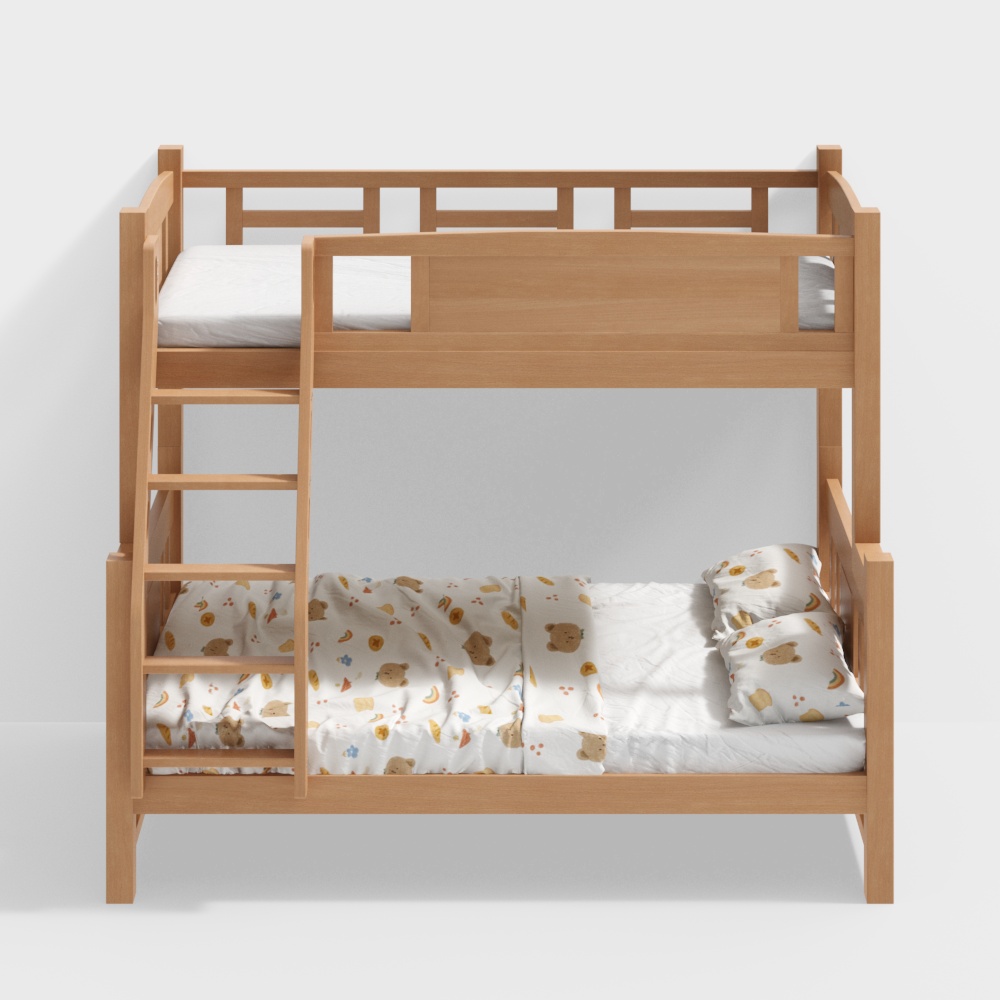 Arbor Language - Solid Wood High and Low bed - Log wind solid wood frame high and low bed