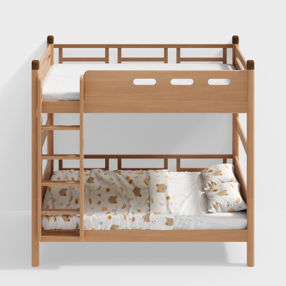 Arbor Language - Solid Wood High and Low bed - Log wind solid wood frame high and low bed