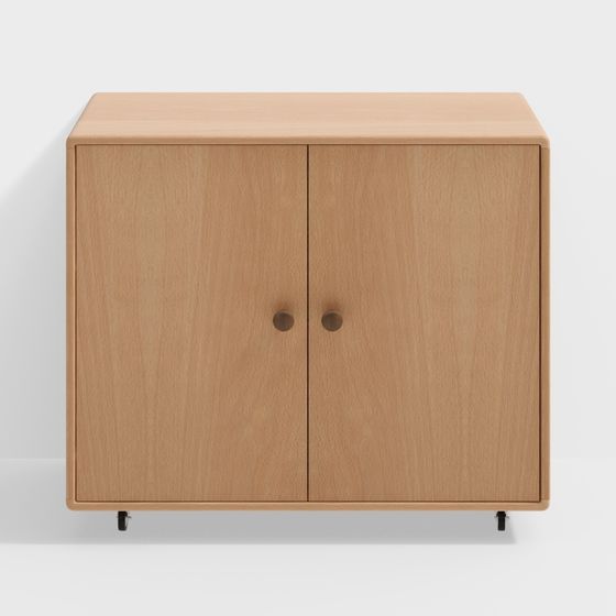 치아오무 레유 - 아일랜드 수납장/바퀴 - 원목 스타일 원목 서랍장