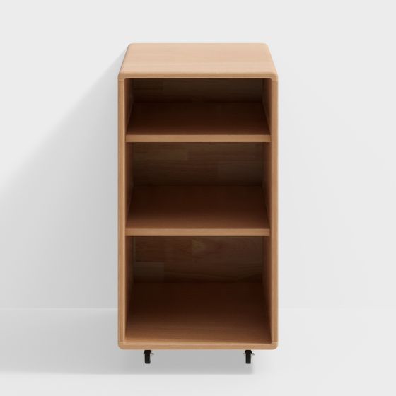 Stylish Low-Polygon Mobile Bookshelf 3D model