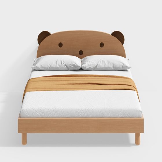 Bear Fun Bed 3D model for Kids' Rooms