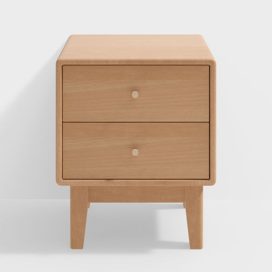 Nordic Bedside Table 3D model