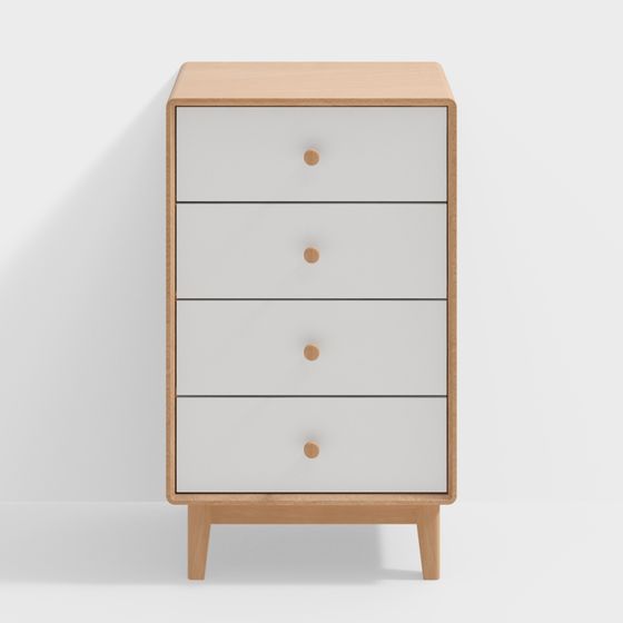 Araki Raku - Gabinete de cuatro cubos Nube Ociosa de troncos de madera maciza