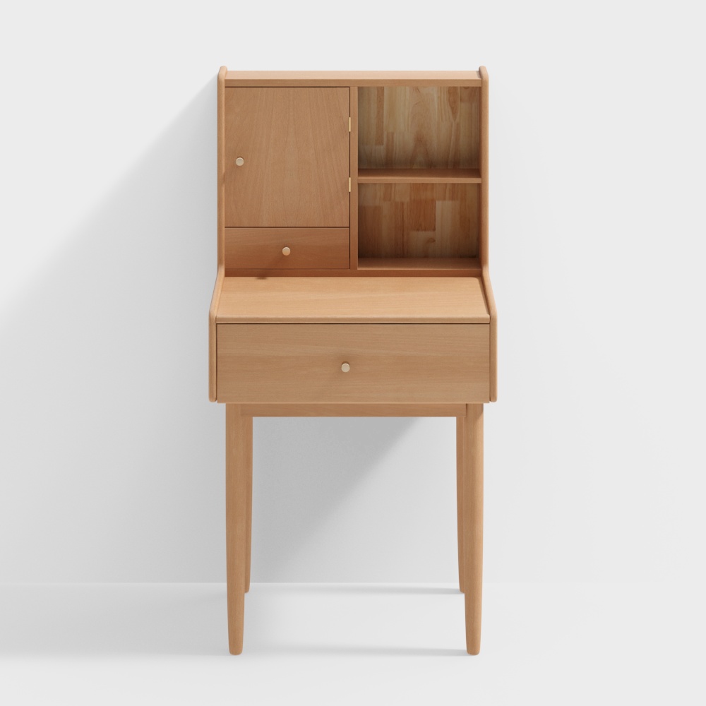 โต๊ะเครื่องแป้ง Jomuro - สไตล์ไม้ท่อน