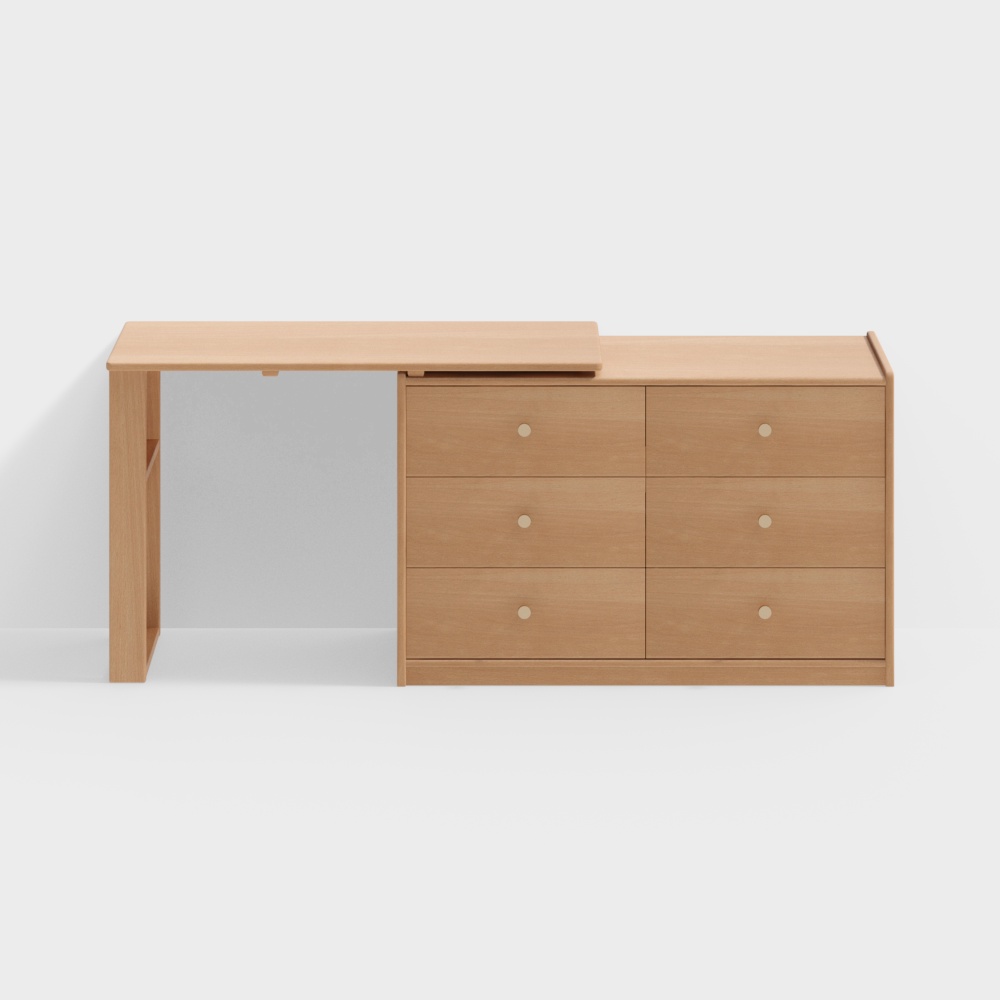 Table de combinaison de  six rangements et armoires en style bois massif d'Arbor Language