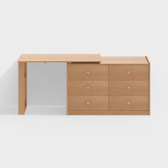 Table de combinaison de  six rangements et armoires en style bois massif d'Arbor Language