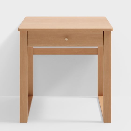 Stylish Wooden Side Table 3D model