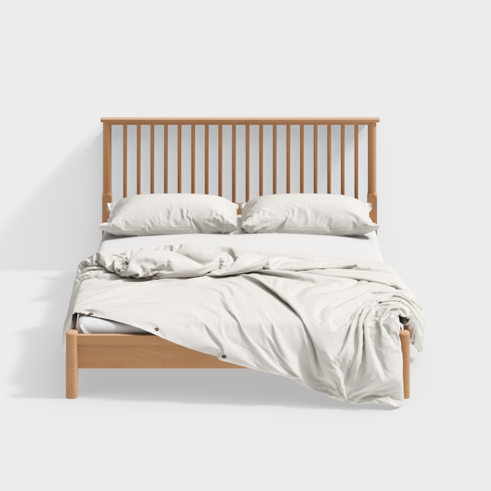 木の音楽の言語 - ウィンザーベーチのベッド - 丸太風無垢材のベッド