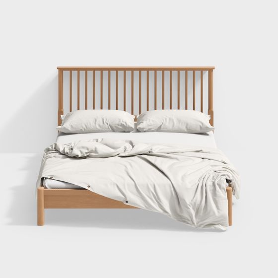 木の音楽の言語 - ウィンザーベーチのベッド - 丸太風無垢材のベッド