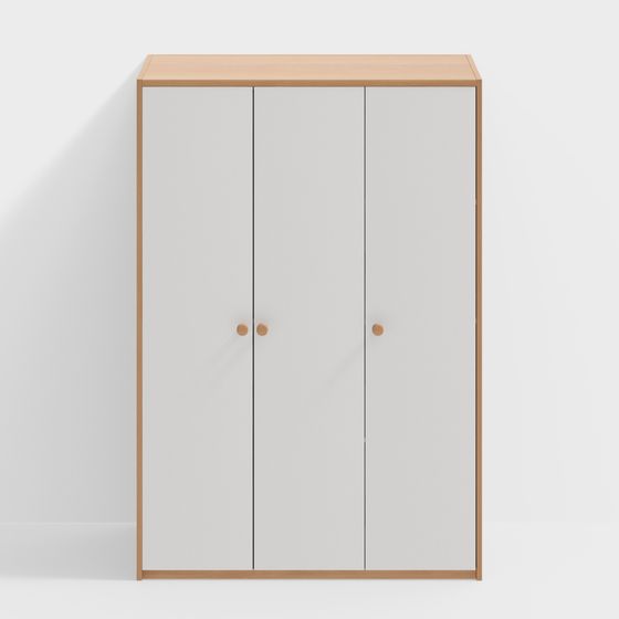 Minimalist Wardrobe 3D model for Modern Interiors