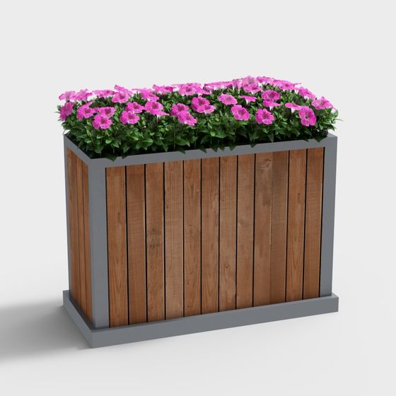 Elegant 3D Flower Box Model for Creative Spaces