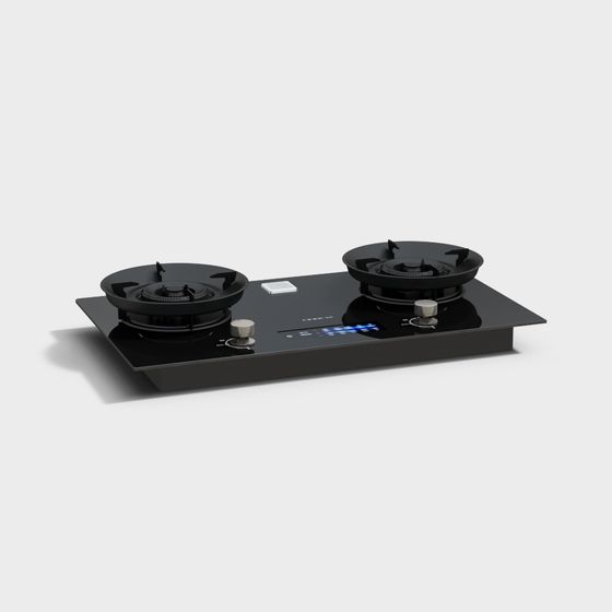 Stylish Dual Burner Stove 3D model