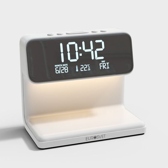Eurosvet LED Alarm Clock 3D model