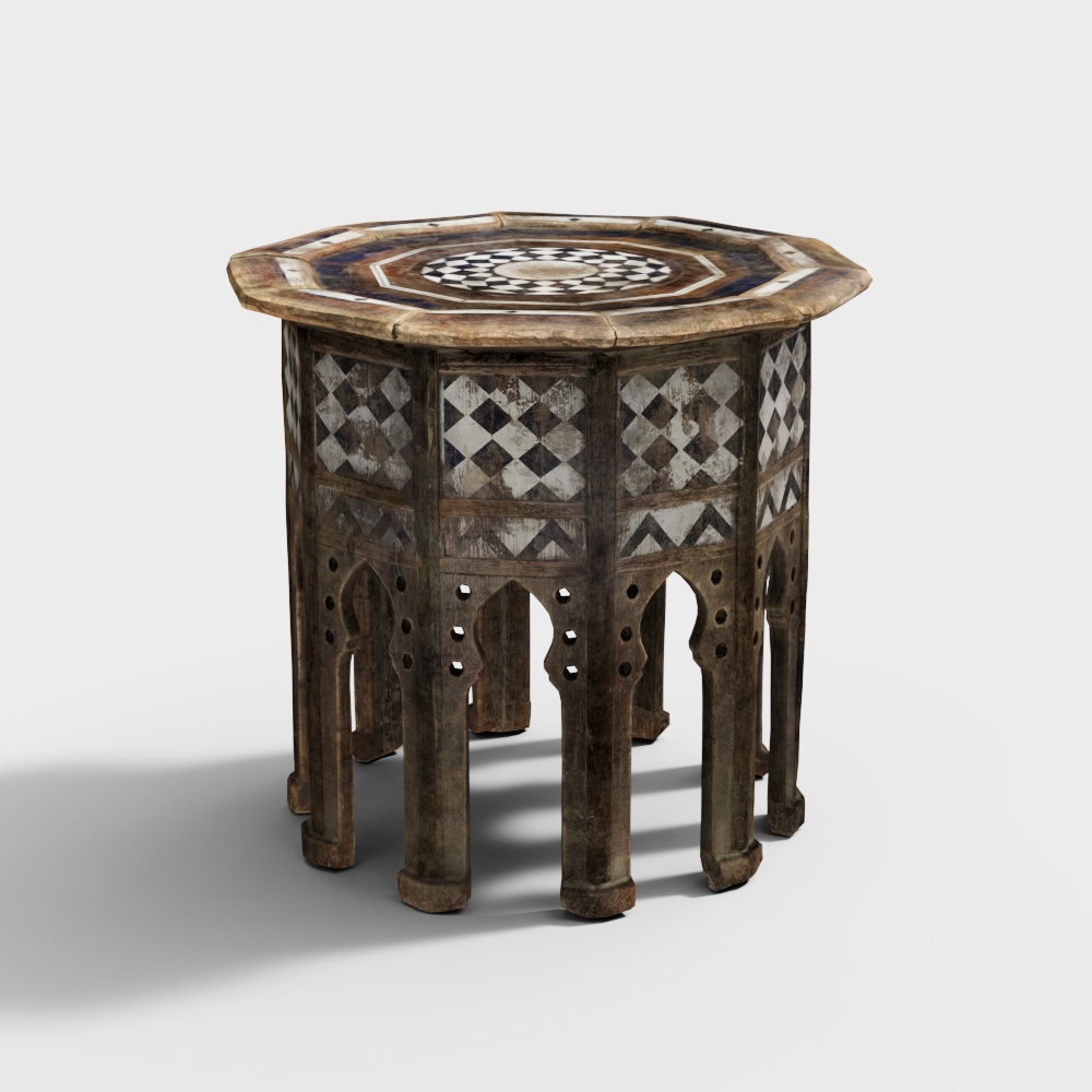 Southeast Asian Vintage Table Side Table