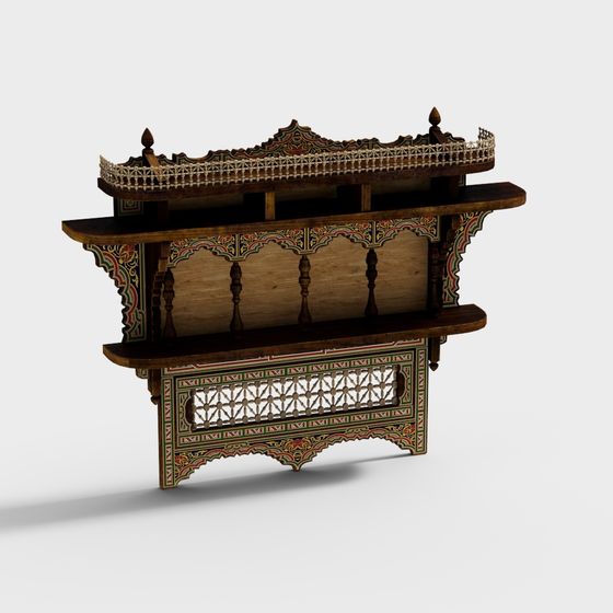 Arabian Shelf 3D model for Creative Projects