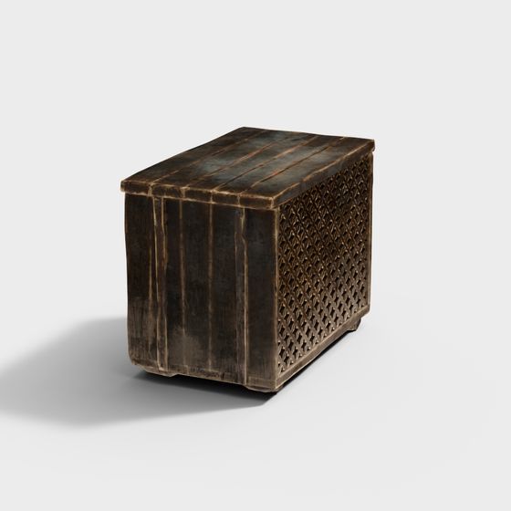 Classic Wooden Crate 3D Model for Versatile Use