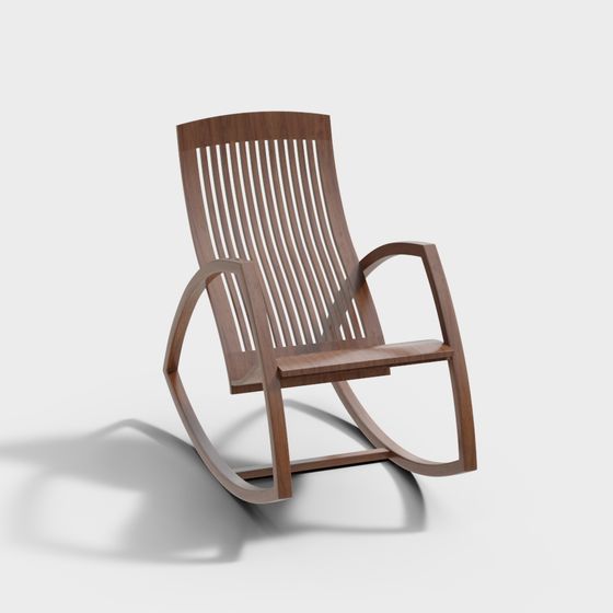 Wabi-Sabi Recliner 3D Model in Brown