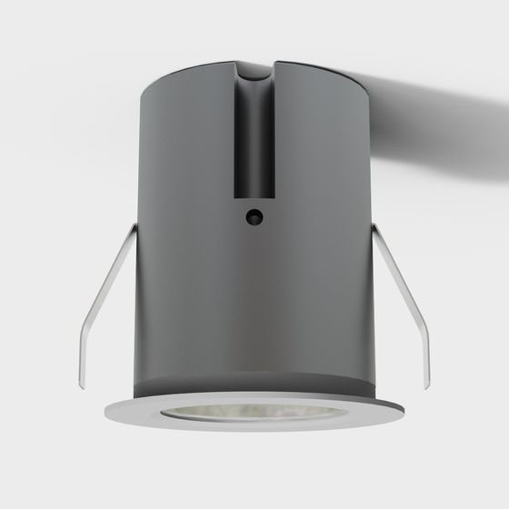 Sophisticated Low-Polygon Embedded Light Fixture 3D model