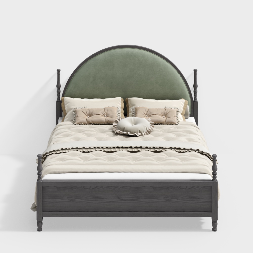 Lit de style vintage 1,8m - Série Savannah BSFNC2831