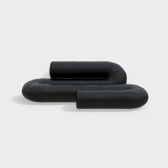 Streamlined Sofa 3D model for Modern Aesthetics