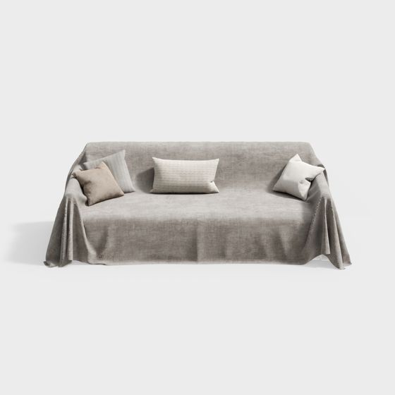 Modern Low-Poly 3D Sofa Model