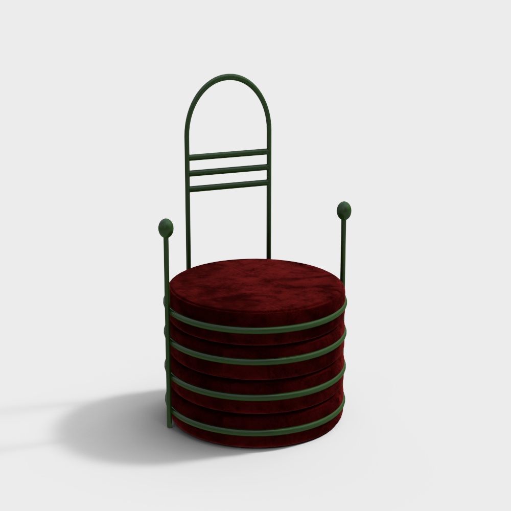 Ghế tựa lưng vải phòng khách kiểu Memphis hiện đại