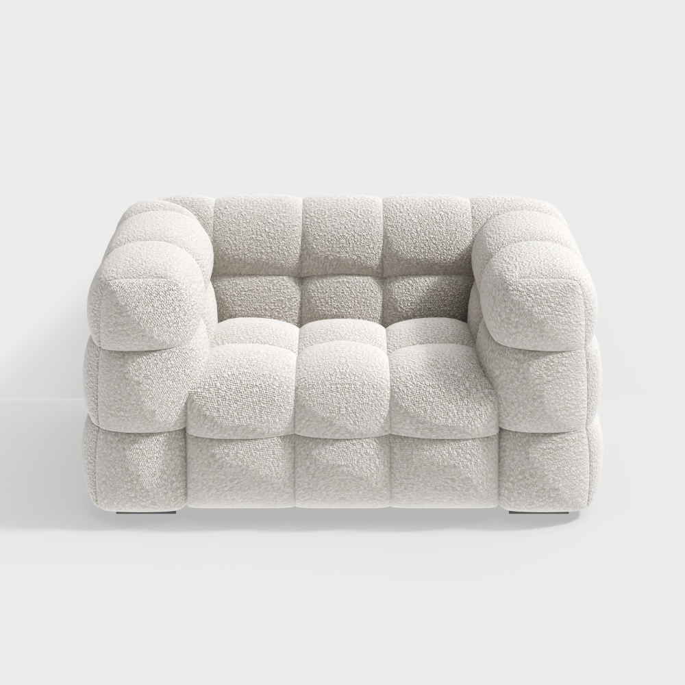 โซฟาเดี่ยวสีครีมขาวทันสมัย