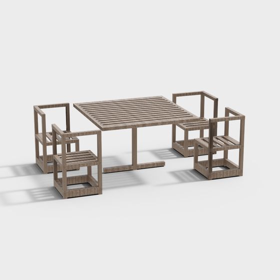Stylish Outdoor Furniture 3D model for Modern Urban Life