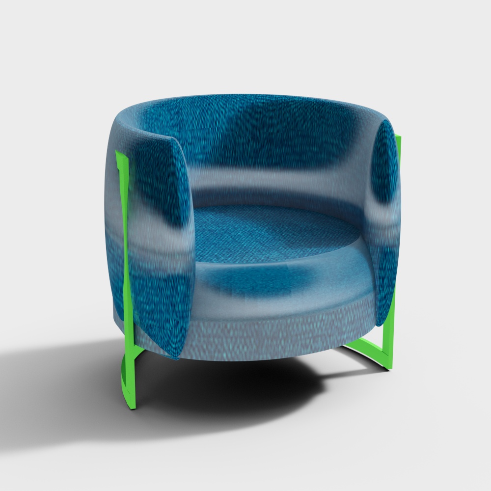 Blue single sofa chair