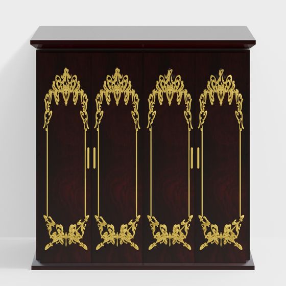 Mahagoni-Kleiderschrank